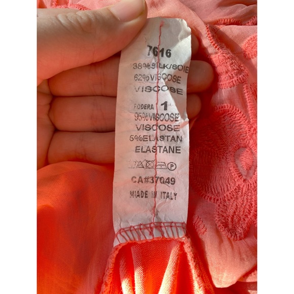 Coral Lace Top with Flare Sleeves - Picture 5 of 5